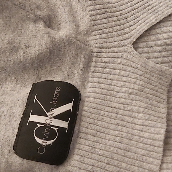 Grey Sweater Calvin Klein long sleeve gray - Picture 3 of 4